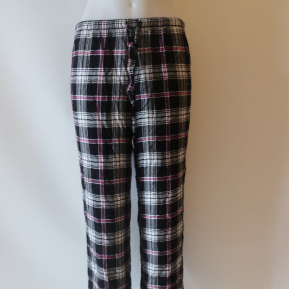 Womens Rails Clara Black Fuchsia White Plaid Drawstring Pajama Bottoms XS * - Picture 5 of 9